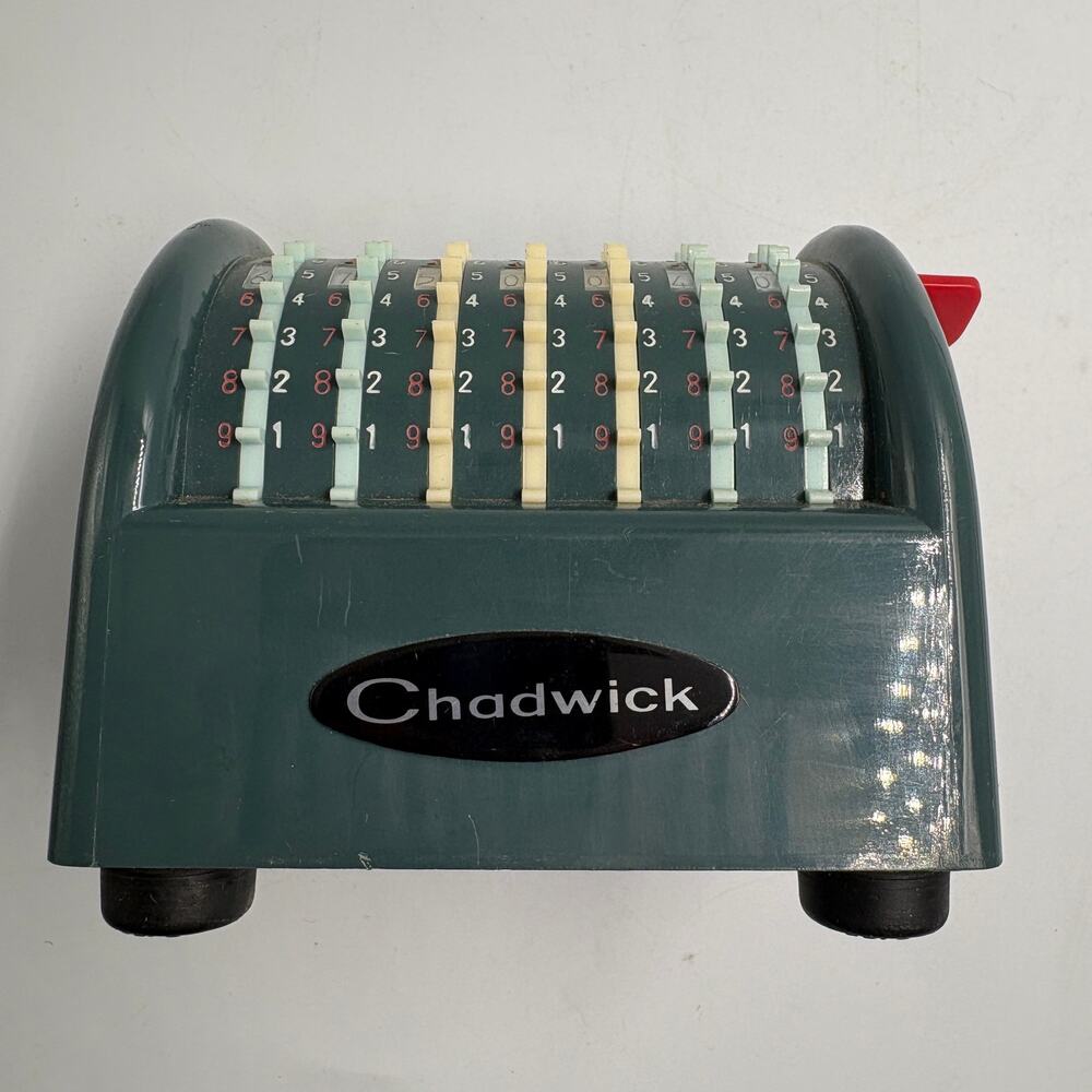Vintage Chadwick Mechanical Calculator Adding Machine Made in Japan Working